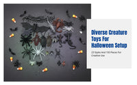 Halloween Mixed Creature Prank Props, DIY Scene Decor, Creative Plastic Accessories Gift Bag
