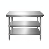 Easy to Clean Stainless Steel Work Table Rust Proof Stainless Steel Workbench Heat Resistant Kitchen Food Prep Table Unrestricted Standing Design for Restaurant Owners, Home Cooks, Homeowners, Bakery, Bar, Warehouse, Garage