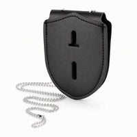 Armorial Identification Holder Leather ID Identification Holder with Lanyard Double-Sided Case for Officers