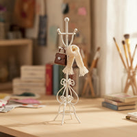 Miniature Coat Rack Ornate Dollhouse Coat Stand Vintage Miniature Clothes Hanger for OB11 Room Scenes