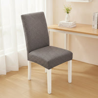 Stretch Chair Cover Leaf Pattern Jacquard Chair Cover Slipcover with Elastic Bottom Full-Coverage for Dining Room, Home Refresh