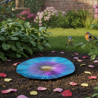 Decorative Flower-Shaped Feeding Dish Vibrant Colors Bird Feeder Weather-Resistant Garden Supply Easy to Clean for Nature Lovers, Gardeners, Homeowners, Courtyard, Patio, Backyard, Yard