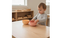 3 Pieces Silicone Nesting Bowl Set Food-Grade Nesting Bowls with Handles Mixing Bowl with Handles Stackable BPAwithout
