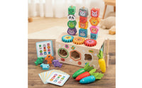 Wooden Shape Sorter with Gears Hands-in Shape Sorting Toy Box Hands-on Learning Wooden Sorting Toy for Daycare