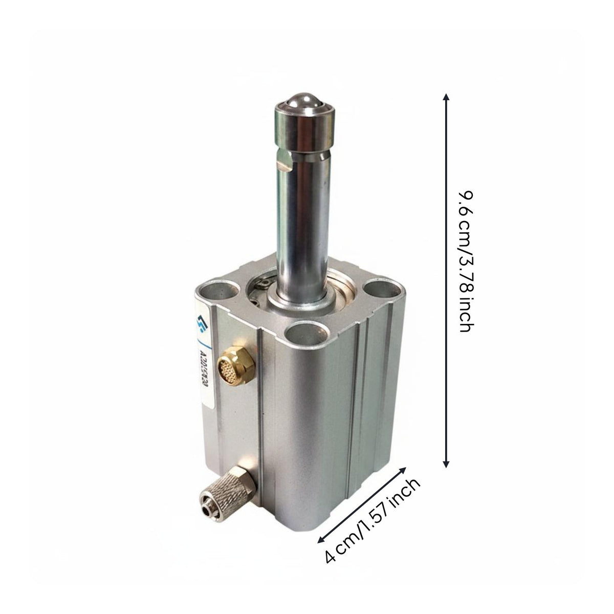 Steel Ball Scissor Lift Cylinder Metal Body Safety Release Cylinder Pneumatic Elevate & Secure Release Valve for Auto Repair Technicians, Mechanics, Garage