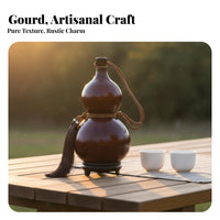 Natural Gourd Drink Bottle Beeswax Lined Chinese Design Distilled Beverage Gourd Drinkware Leak-Resistant House Decoration