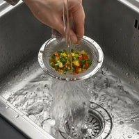 Kitchen Sink Strainer with Handle, Stainless Steel Strainer and Sink Drain Strainer, Large Sink Waste Strainer to Prevent Clogs in Household Drains