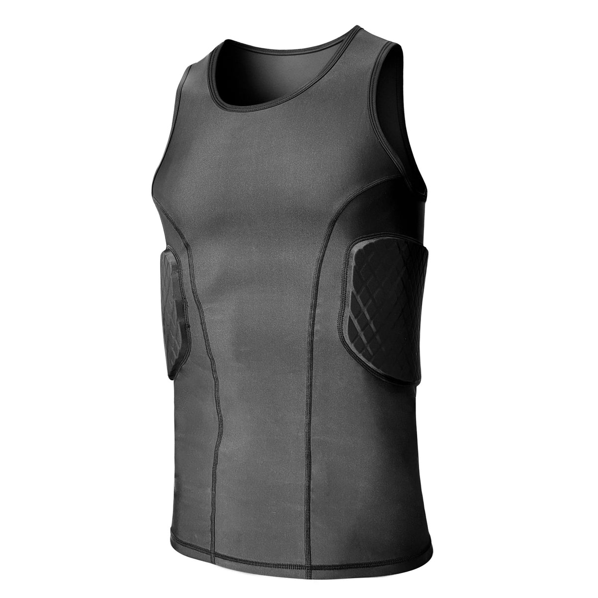 Padded Safeguard Vest Sleeveless Vest with Impact Padding Lightweight Breathable for Athletes, Training, Basketball