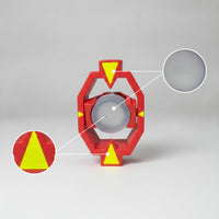 Mini Prism with Red Frame Compact Surveying Mini Prism Accurate Optical for Surveyors, Construction Sites, Tunnels