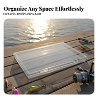 Clear Storage Box Transparent Organizer Box Multipurpose Organizer for Crafters, Hobbyists, Workshop, Craft Room, Garage