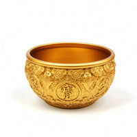 Treasure Basin luck Treasure Bowl Golden Basin with Lid for Collectors, Entryway