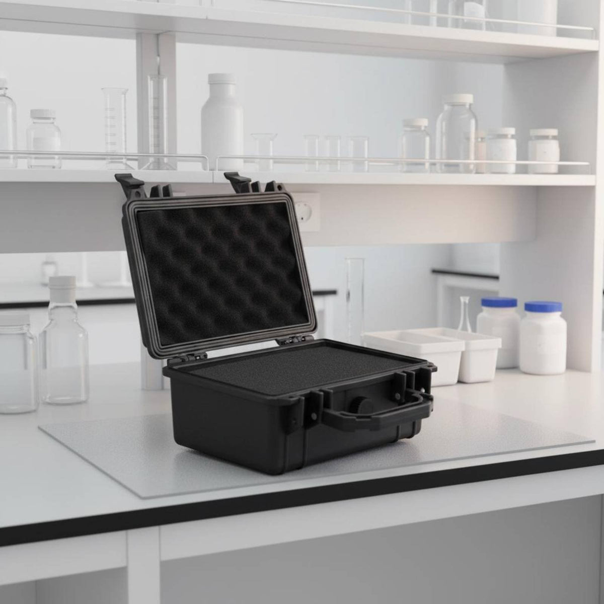 Waterproof Hard Case with Foam Heavy Duty Waterproof Hard Case Pressure Equalization Valve Shockproof Storage Box for Professionals, Fieldwork, Travel