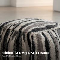 Modern Design Cylindrical Pouf Ottoman Geometric Pattern Floor pillow Comfortable Seating Footstool Soft for Apartment Dwellers, Interior Decorators, Living Room, Bedroom, literary alcove, Entryway