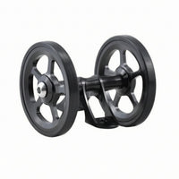 Aluminum Alloy Push Wheel Assembly Metal Axle Folding Bike Mudguard Push Wheel Compact