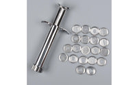 Smooth Silver Finish Stainless Steel Clay Extruder Easy to Clean Hand-Operated Clay Extruder Long-Lasting Extrusion Tool Heavy Duty for DIY Crafters