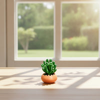 Dollhouse Succulent Tiny Miniature Succulent with Planter Miniature Potted Plants Artificial Ornament Faux for Crafters