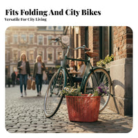 Faux Rattan Weave Plastic Wicker Bike Basket Easy to Clean Retro Bike Basket Multi-Functional for Commuting