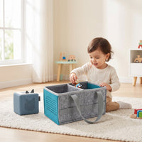 Felt Storage Organizer Lightweight Felt Bag with Handles Storage Bin with Handles Sturdy Space-Saving for Children, Playroom