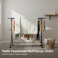 Foldable Clothes Dehumidifying Rack Space-Saving Portable Clothes Dehumidifying Stand Indoor & Outdoor Use Freestanding Laundry Rack