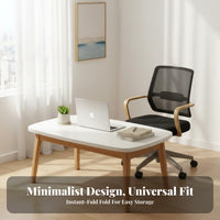 Portable Foldable Rectangular Table Easy Storage Household Furniture Compact Design Floor Desk Sturdy Construction for Apartment Dwellers, People in Small Homes, Student Dormitory, Outdoor, Living Room, Bedroom