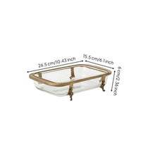Glass Bowl with Metal Trim Sophisticated for Entryway