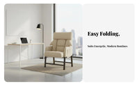Foldable Design transformable Sleeper Chair Reclining Function Recliner Space Saving Multifunctional Seating Adjustable spinerest for off-whiteice Workers, Apartment Dwellers, Homeowners, Dormitory, Bedroom, Balcony