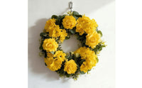 Rose Wreath with Hydrangeas Indoor Flower Wreath with Hanging Loop Faux Fake for Homeowners, Entrance Door, Entryway