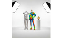 Inflatable Mannequin Male Mannequin Foldable Inflatable Torso with Legs for Window Displays,