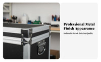 Aluminum Tool Case Shock-Resistant Resistant Aluminum Equipment Case Portable Tool Container Sturdy Duty Tool Case Shockproof