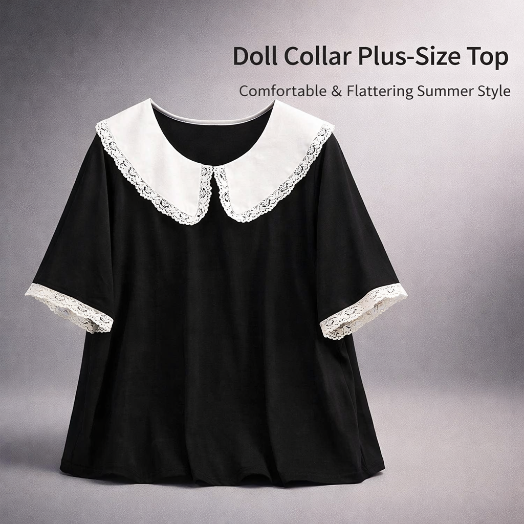 Ladies Short Sleeve Blouses in Soft Fabric for Summer Wear, Plus Size Casual Shirts up to 7XL for Comfortable Fit