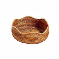 Multi-Functional Rattan Fruit Bowl Japanese Design Serving Platter for Desktop, Living Room, Kitchen