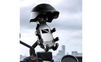 Phone Mount with Rain Cover Anti-Movement Phone Holder with Sun Visor Adjustable Angle Mobile Accessory for Motorcyclists