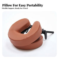 U-Shaped Headrest Pillow Multi-Functional U-Shaped Face down Pillow Easy to Clean Foldable Massage for Beauticians, Home, Bedroom, Medical Facility