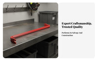 Multi-Functional Firefighter Forcible Entry Tool Heat Treated High Carbon Steel Industrial Grade Heavy Duty Wrecking Bar Beveled End for Firefighters, Emergency Responders, Construction Workers, Jobsite, Home Renovation, Workshop, Warehouse