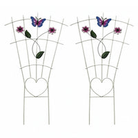 2 Pieces Fan Trellis Decorative Climbing Plant Trellis Compact for Flower Beds