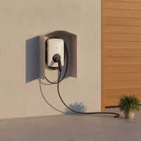Weatherproof EV Charger Cover with Installation Kit Aluminum Charging Station Cover Outdoor Weather Guard Silver Brushed for Driveway, Garage