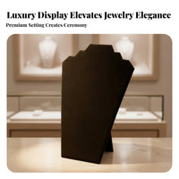 Rear Support Freestanding Necklace Display Board Stepped Top Necklace Holder Stand Tapered Shape