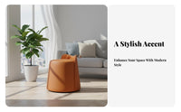 Light Luxury aesthetic Round Pouf with Handle Nordic Design Round Pouf Multi-Functional Low Stool Portable for Interior Designers, Apartment Dwellers, Entryway, Living Room, Cloakroom, Home Office