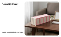 Card Storage Box Large Capacity Trading Card Storage Box Dustproof Photocard Display Case for Collectors, Korean Music Fans, Desktop