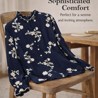 Going Out Tops for Women UK with Embroidered Floral Detail, V Neck Long Sleeve Blouse in Polyester Sheer Fabric, Nice Party with Tailored Fit