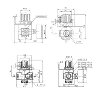 Air Pressure Regulator Adjustable Valve Accurate for Workshop, Mechanics, DIYers