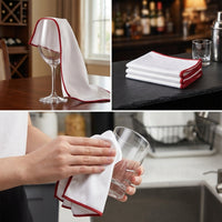 Large No-Lint Window Cleaning Microfibre Cloth, High-Absorbency Cleaning Cloths for Glass, Streak-Resistant Finish for Mirrors and Wine Glasses