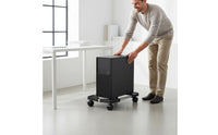 Rolling Computer Chassis Stand Locking Wheels Computer Desktop Cart Raised Base Mobile PC Cart for Office