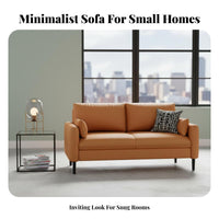 Modern Design Straight-Line 3-Seater Sofa Soft Upholstery Living Room Furniture Easy to Clean Couch High-Resilience Filling for Apartment Dwellers, Young Adults, Homeowners, Small Areas, Reception Area, Office