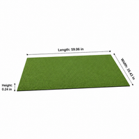 Portable Sports Hitting Mat, 150x90cm Indoor and Outdoor Driving Range Mat, Dense PE Grass Training Aid with High Impact Absorption