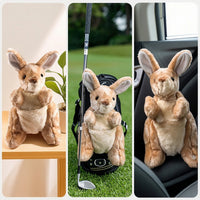 Soft Kangaroo Golf Headcover Cartoon Driver Headcover Unique Fleecy Golf Cover Adorable for Golfers