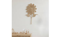 Rattan Sun-Shaped Flower Wall Hanging Handmade Rattan Wall Botanical Display Hanging Organic for Nursery