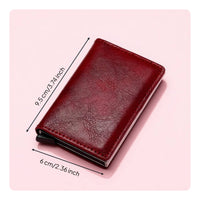 Quick Retrieval Contactless Signal Blocking Blocking Wallet Wear Resistant Metal Card Holder for Men