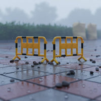 1/64 Scale Traffic Barrier Resin Material Miniature Road Traffic Barrier Highly Detailed Diorama Crowd Control for Hobbyists, Sand Tables