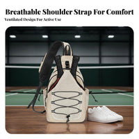 Pickleball Crossbody Bag Multi-Pocket Design Pickleball Equipment Bag Single Shoulder Athletic Bag Water-Resistant for Travel